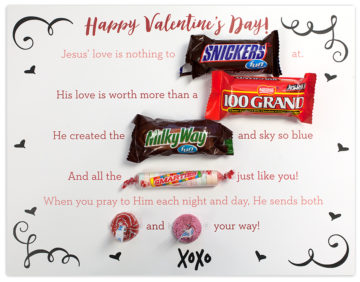 sweet love valentine candy message